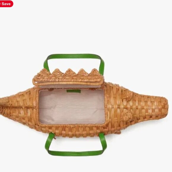 kate spade | Swamped Wicker 3d Alligator Bag - Picture 5 of 6